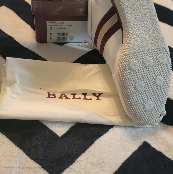Bally Frenz Men's White Leather Sneakers Sneakers Size 13 US/46 EU USED w/BOX - Picture 8 of 16